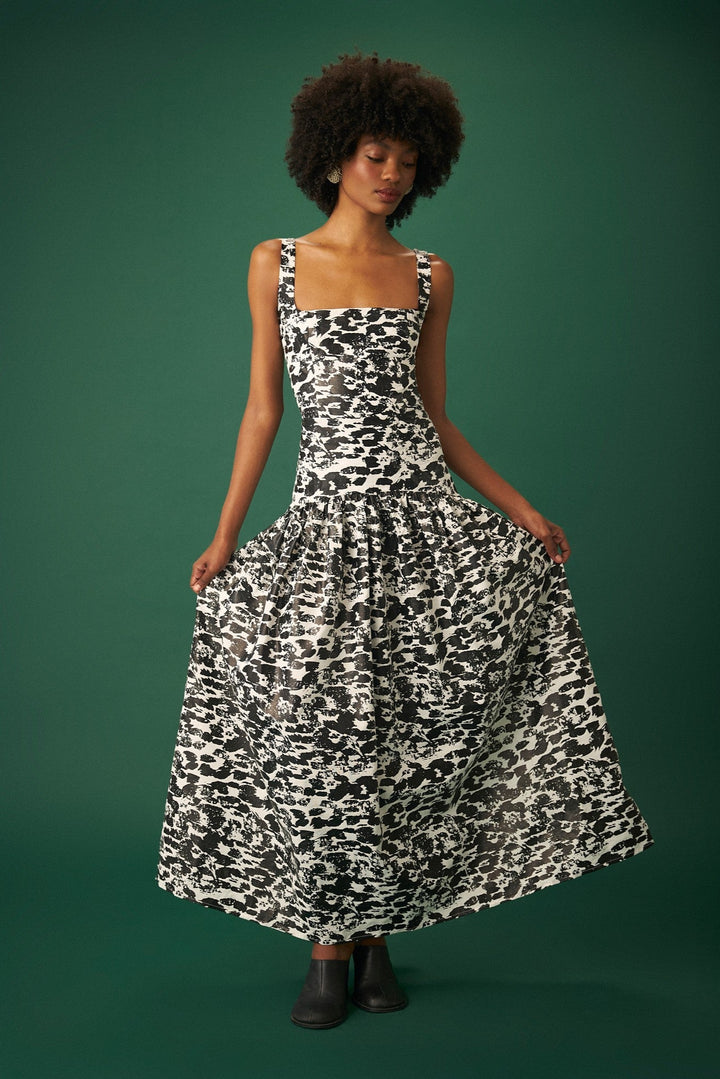 Abito Sonia Laminato Nero e Bianco