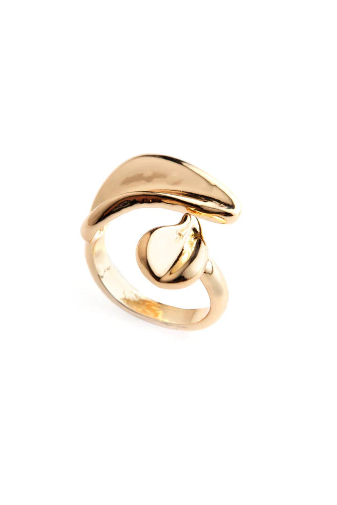 Leaf Adjustable Ring in Gold
