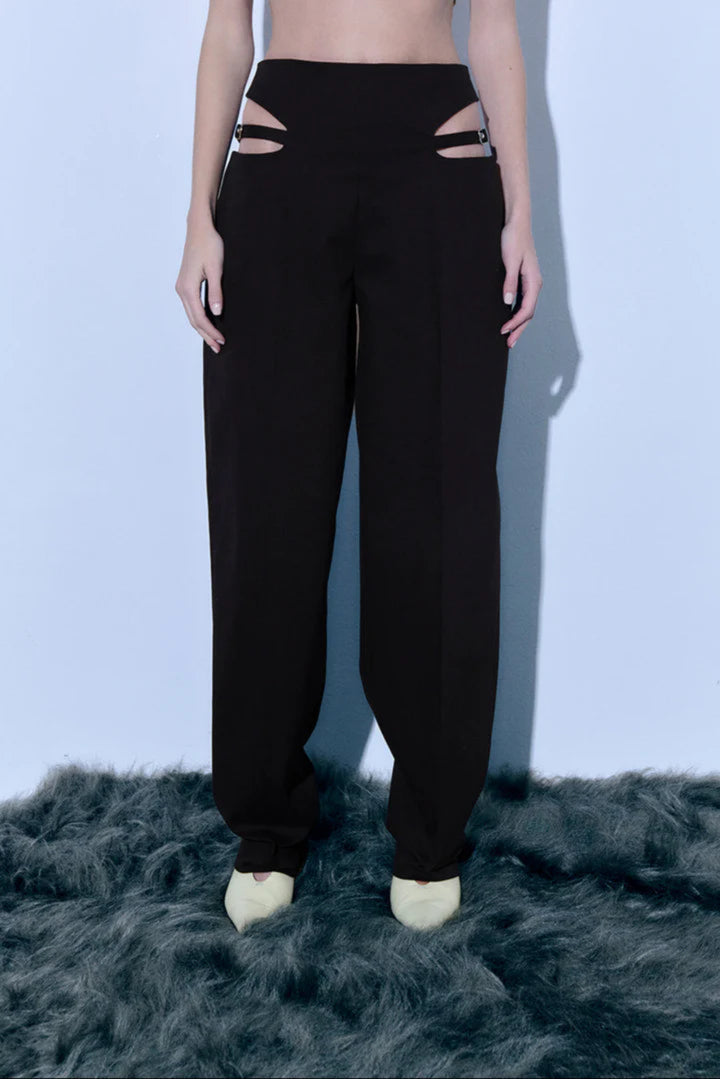 Pantaloni Bouclé neri