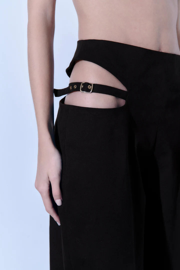 Pantaloni Bouclé neri