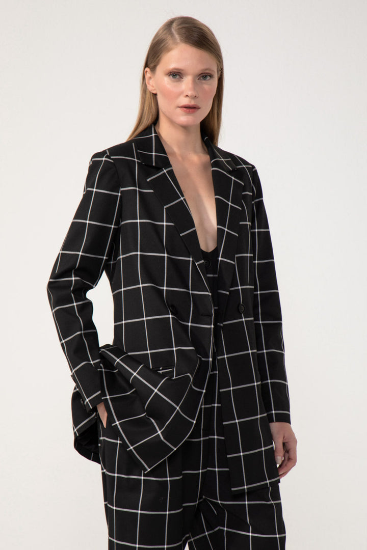 Black Suit Sleeveless Jumpsuit