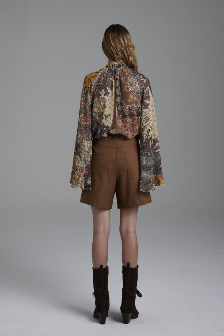 Paisley Carmel Blouse