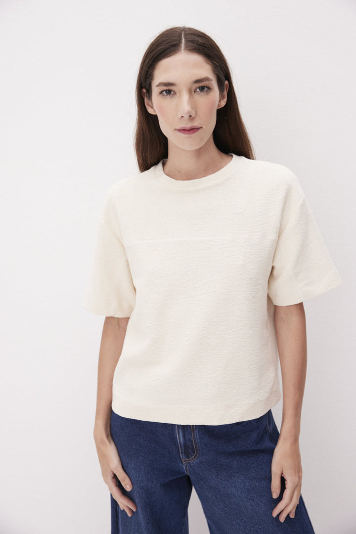 Amanda Textured Cotton T-Shirt