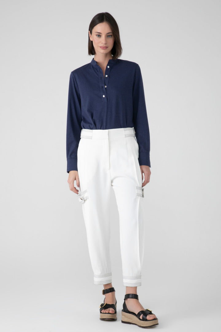 Azzurra Long Sleeve Blue T-Shirt