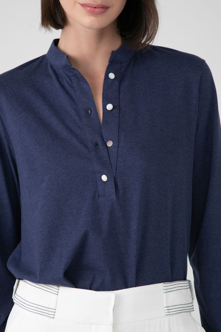 Azzurra Long Sleeve Blue T-Shirt
