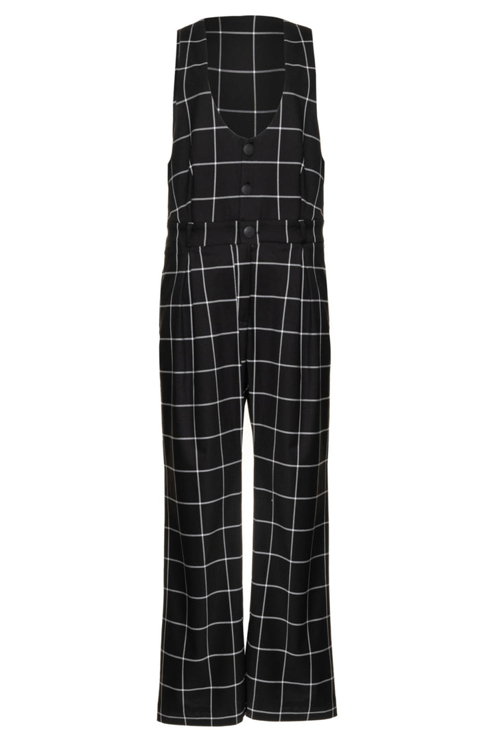 Black Suit Sleeveless Jumpsuit