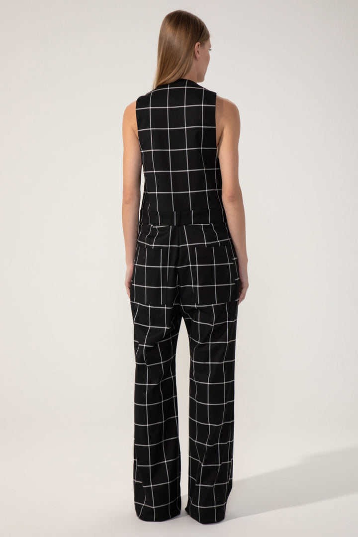 Black Suit Sleeveless Jumpsuit