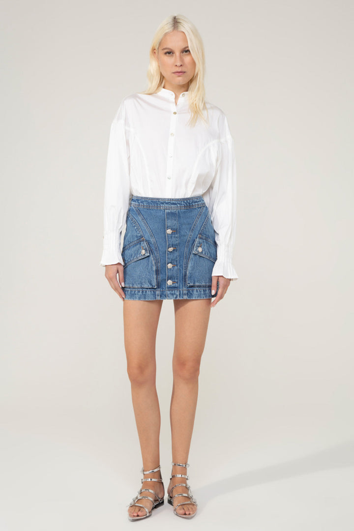 Oceano Denim Mini Skirt