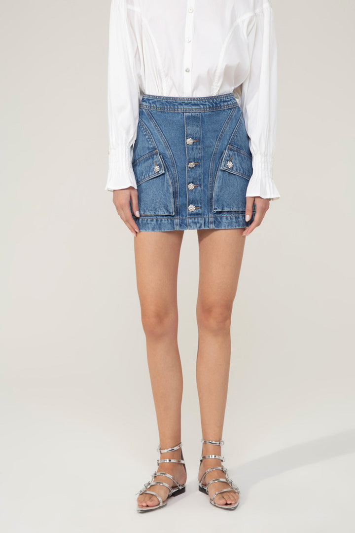 Oceano Denim Mini Skirt