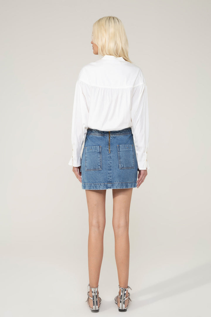 Oceano Denim Mini Skirt