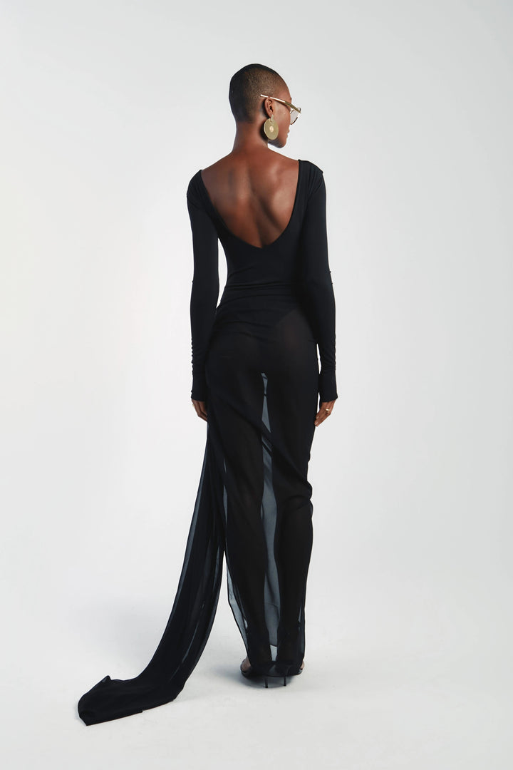 Nita Black Bodysuit