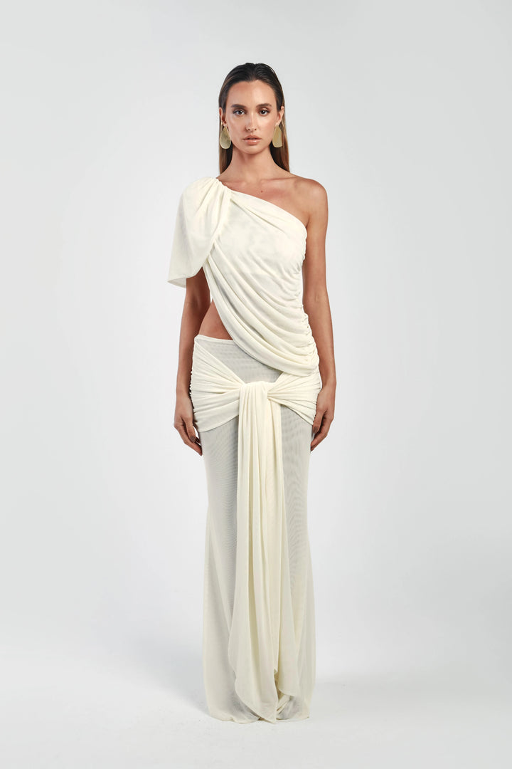 Gonna lunga Anne avorio