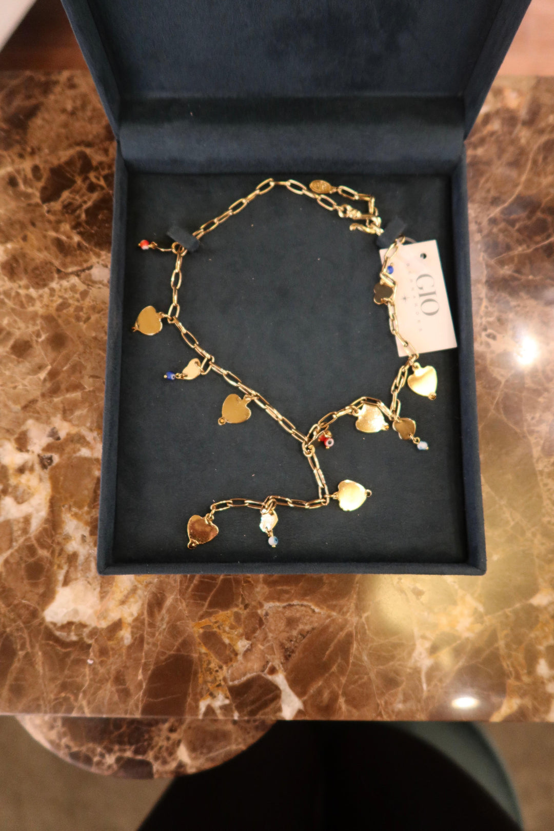 LARIAT NECKLACE WITH HEART