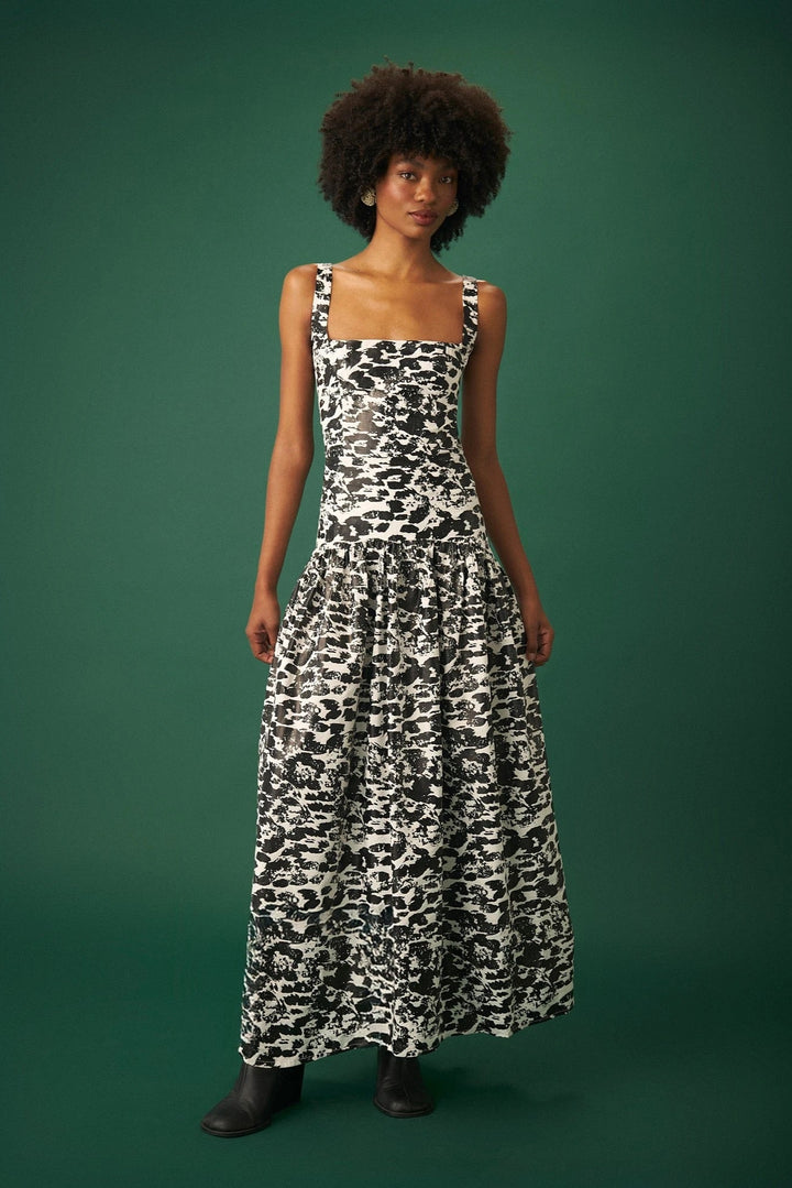 Abito Sonia Laminato Nero e Bianco