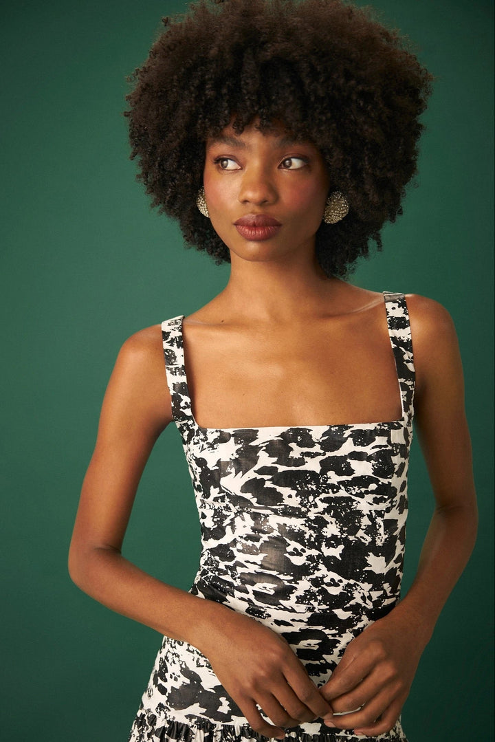 Abito Sonia Laminato Nero e Bianco