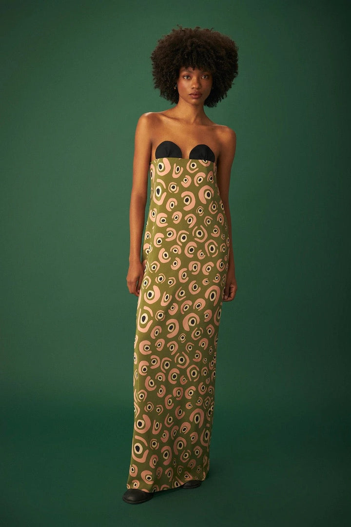 Abito Dalva Frou Frou Lino Nero