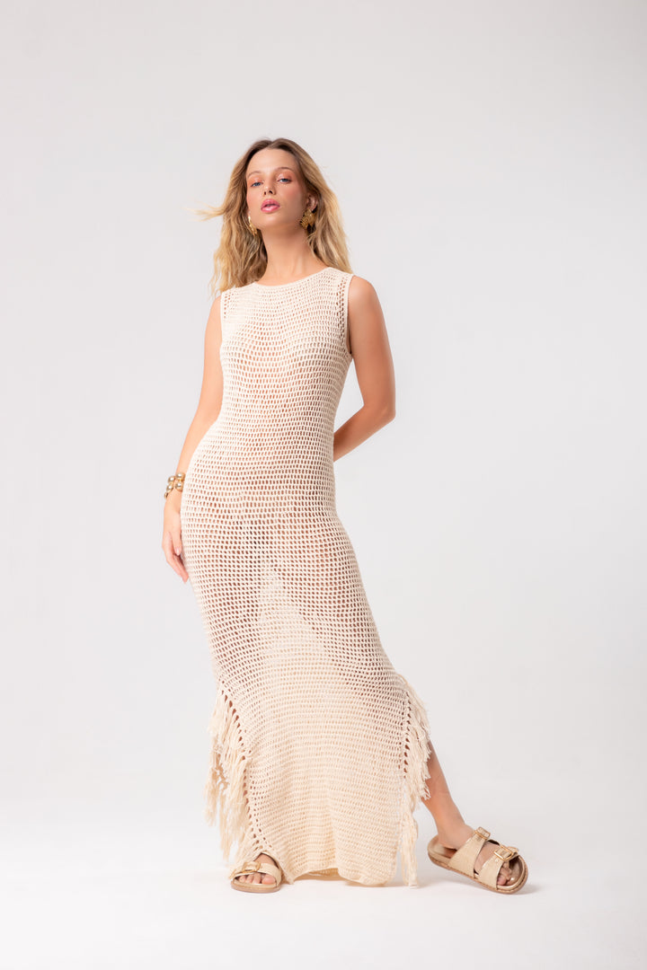 Long Off-White Dress