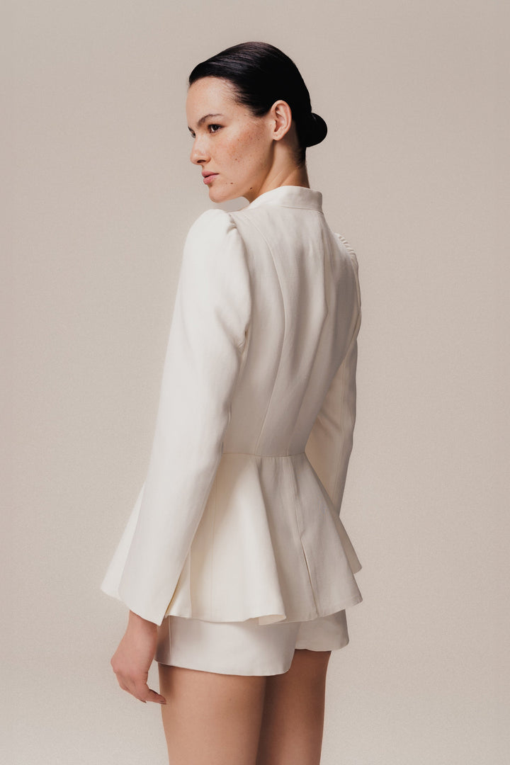 Blazer Organa a maniche lunghe bianco