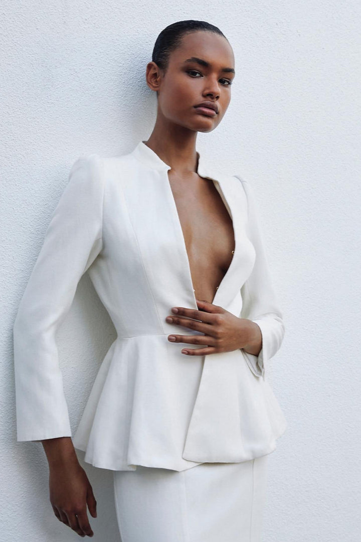 Blazer Organa a maniche lunghe bianco