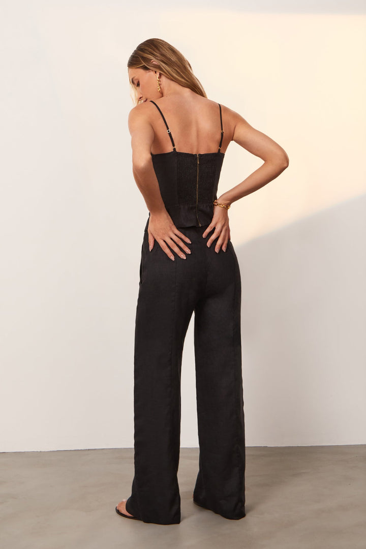 Whitney Straight Pants Black