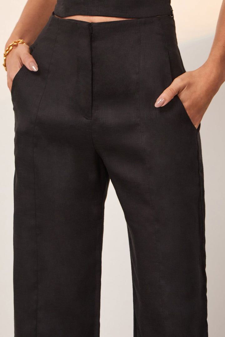 Whitney Straight Pants Black