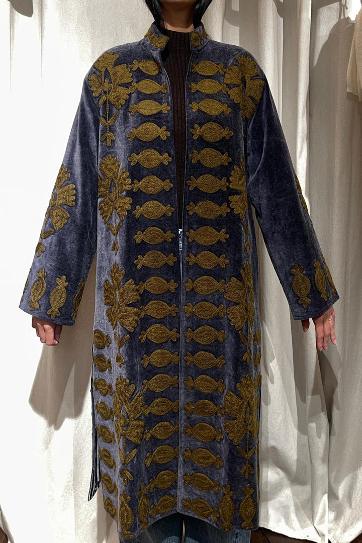 Velvet Camilla Coat Blu