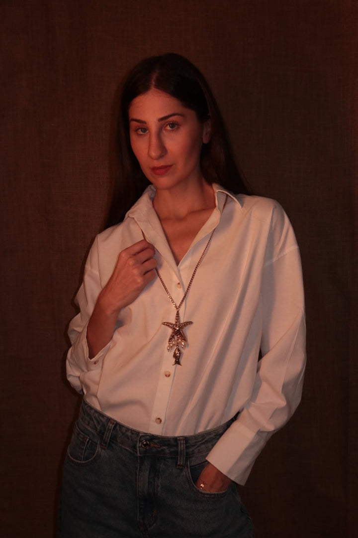 Star Necklace with Pearls