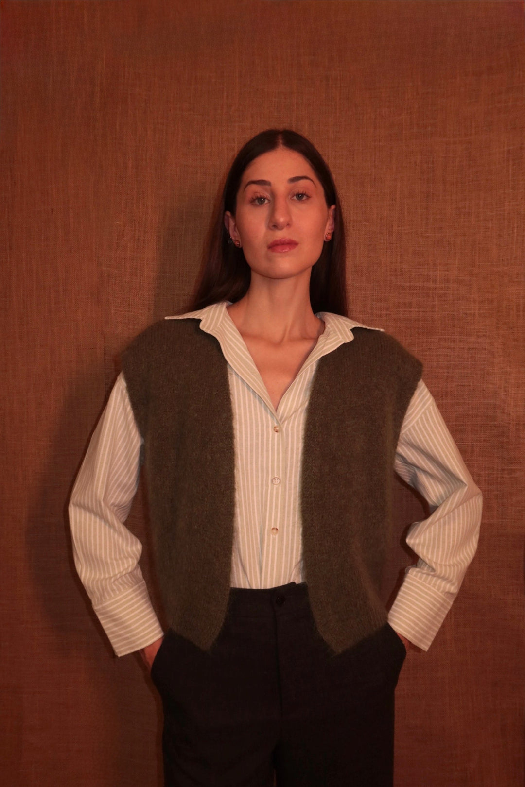 Alma Knit Vest Pistachio