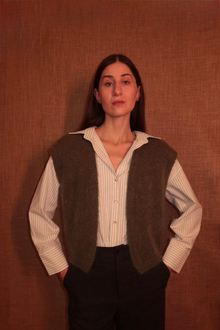 Alma Knit Vest Pistachio