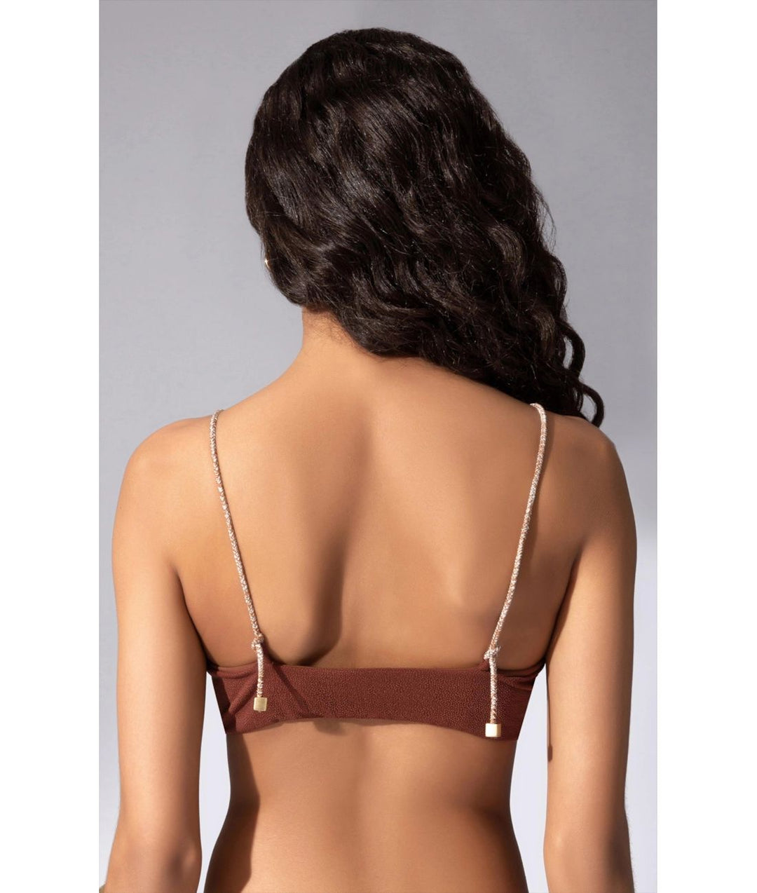 High Leg Canal Sky Brown Bikini