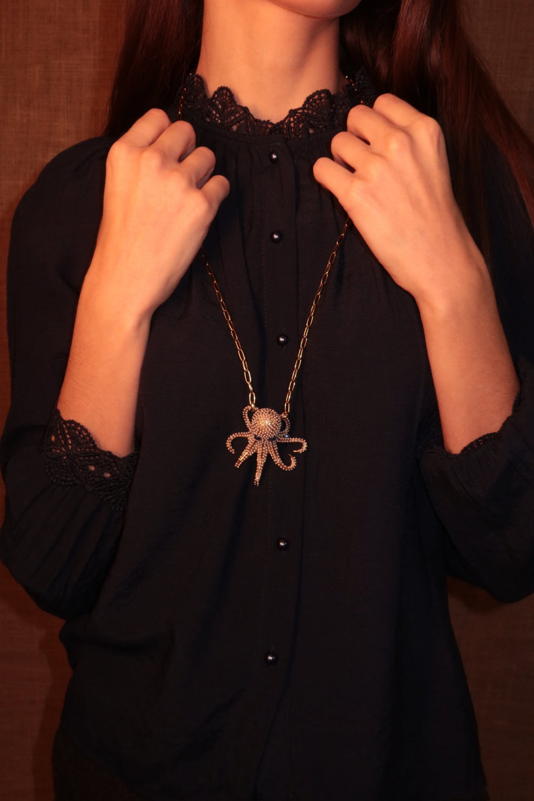 Pearl Octopus Necklace