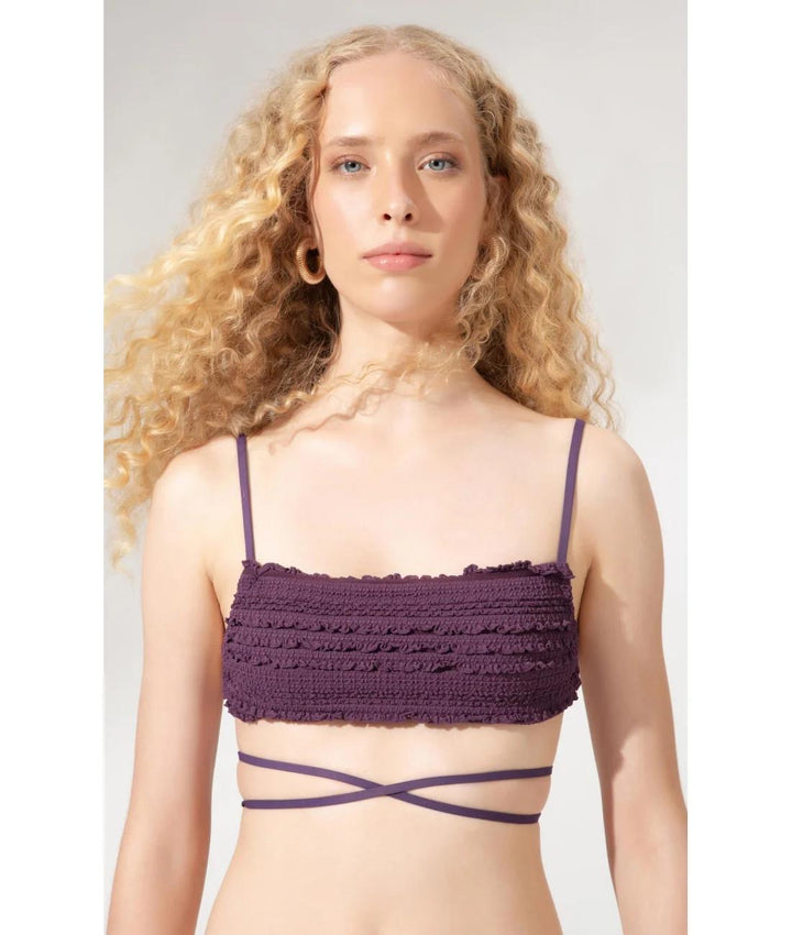 Bikini Rolote Detail Eggplant