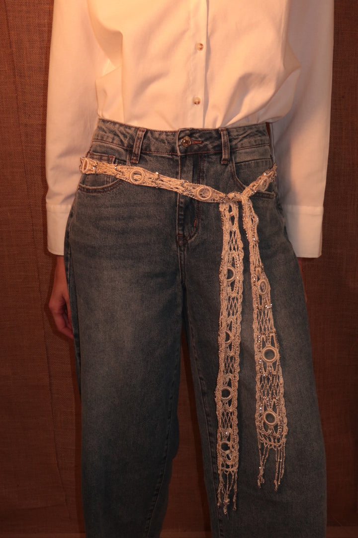 Bloom Crochet Wrap Cream