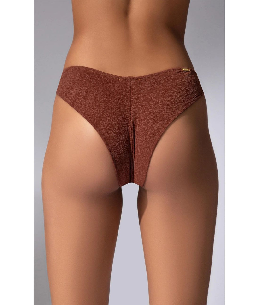 High Leg Retro Cup Brown Bikini