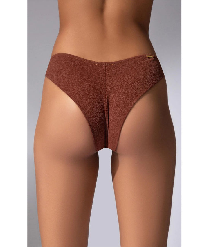 High Leg Retro Cup Brown Bikini
