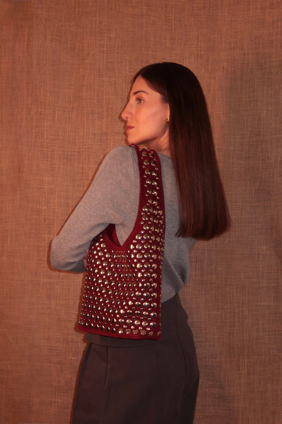 Icon Shoulder Bag Burgundy