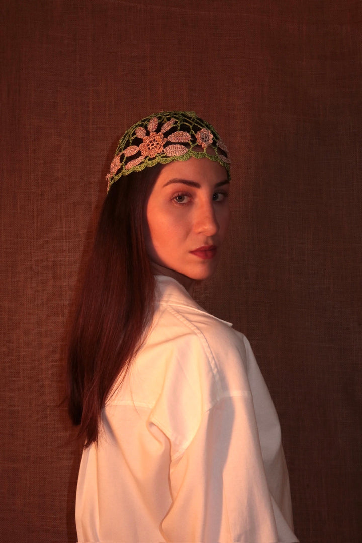 Shell Crochet Headpiece Floral