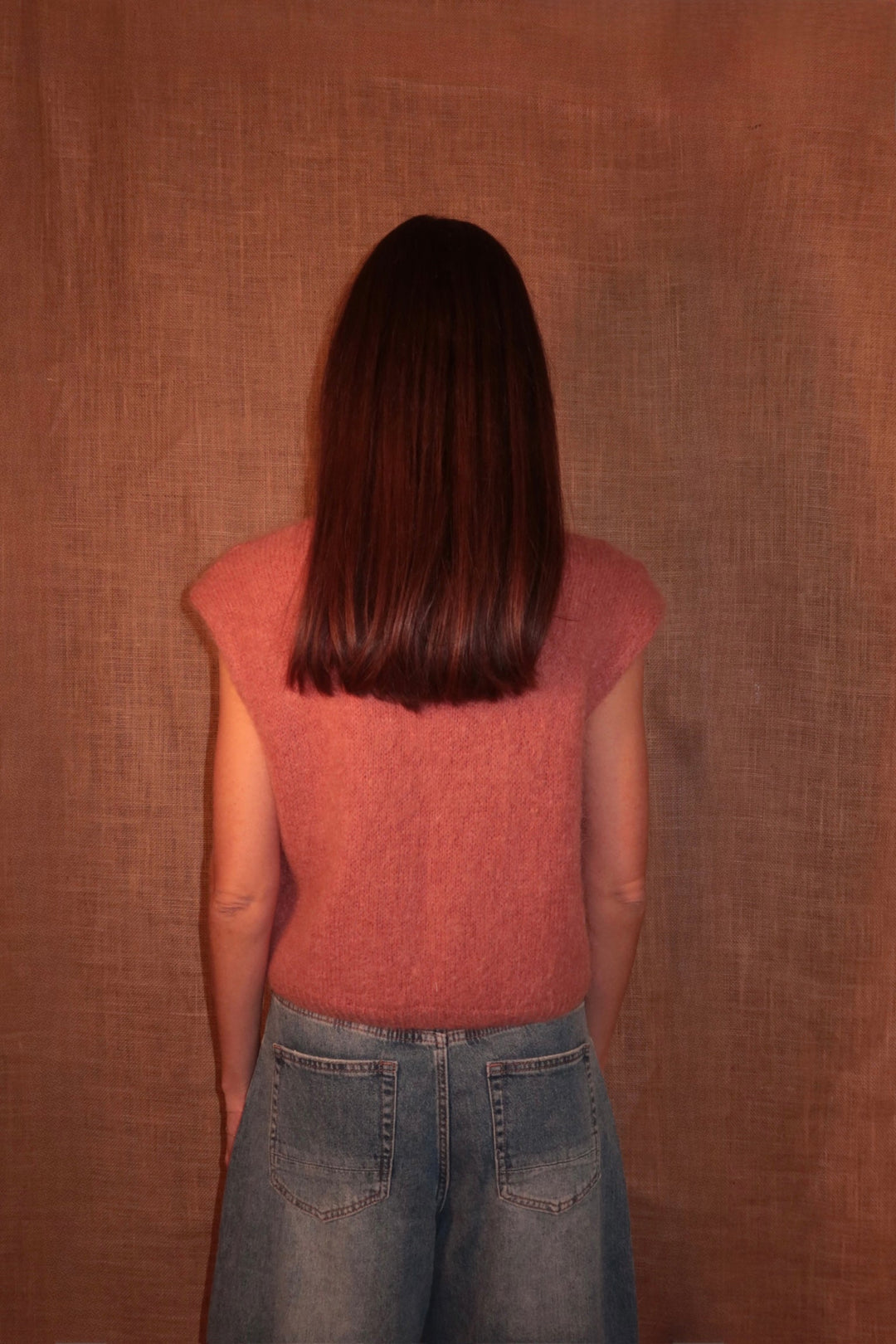 Alma Knit Vest Rose