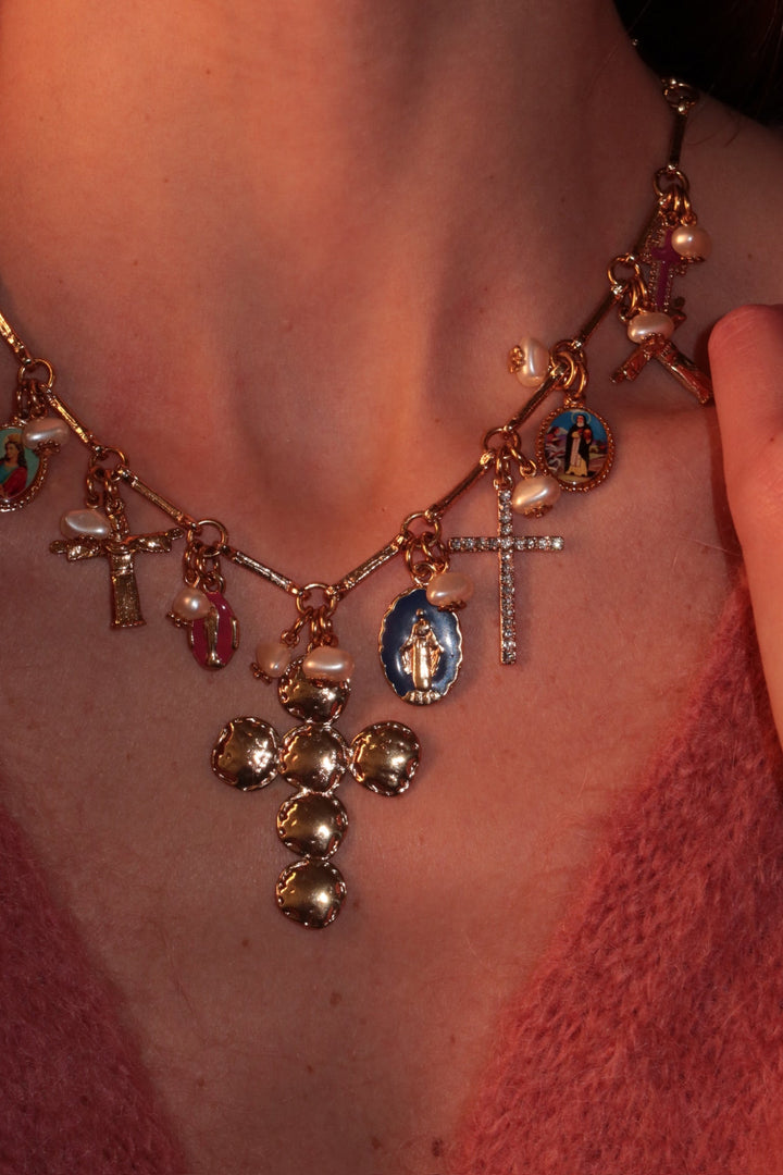 Necklace Cross and Medals