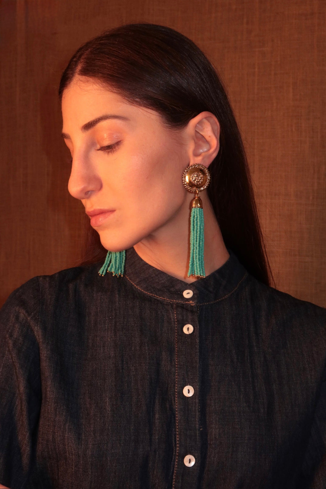 Tassel Turquoise Earrings