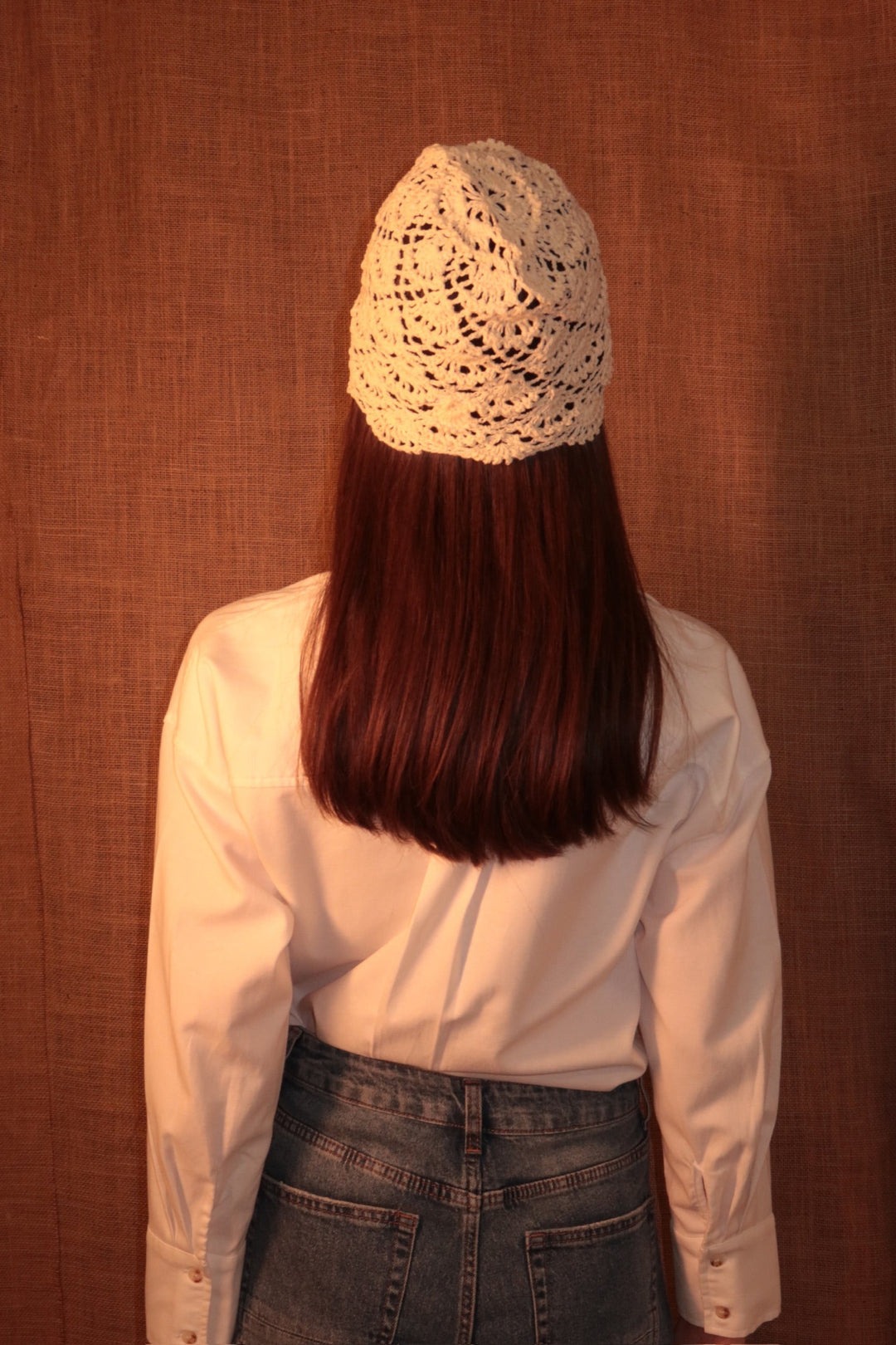 Shell Crochet Headpiece Cream