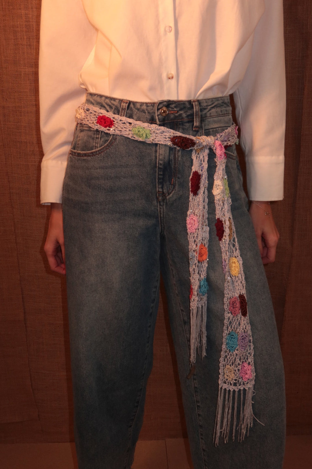 Bloom Crochet Wrap Soft Blue