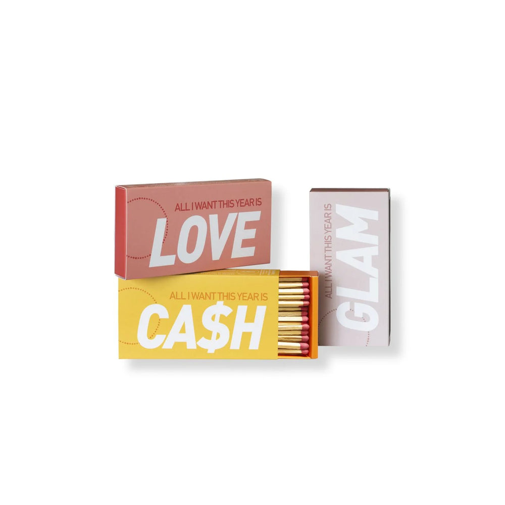 Three matchboxes with whishes