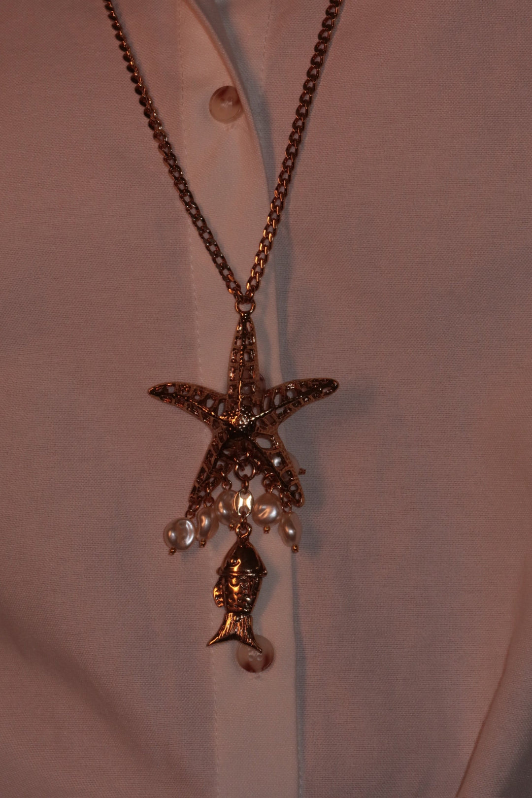 Star Necklace with Pearls