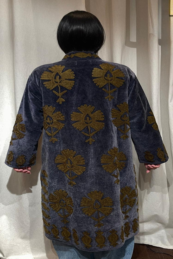 Velvet Camilla Coat Blu