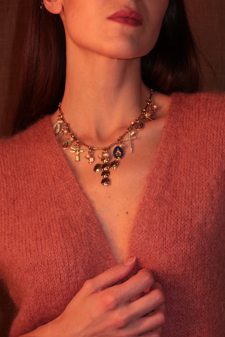 Necklace Cross and Medals