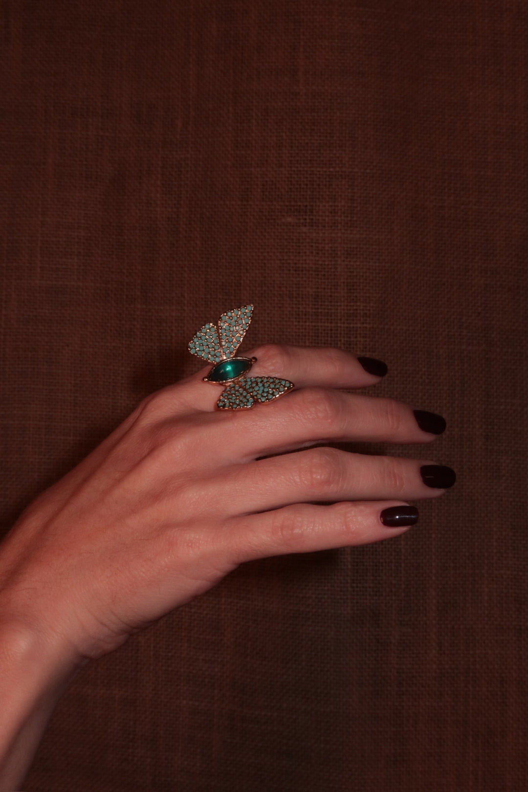 Turquoise Butterfly Ring