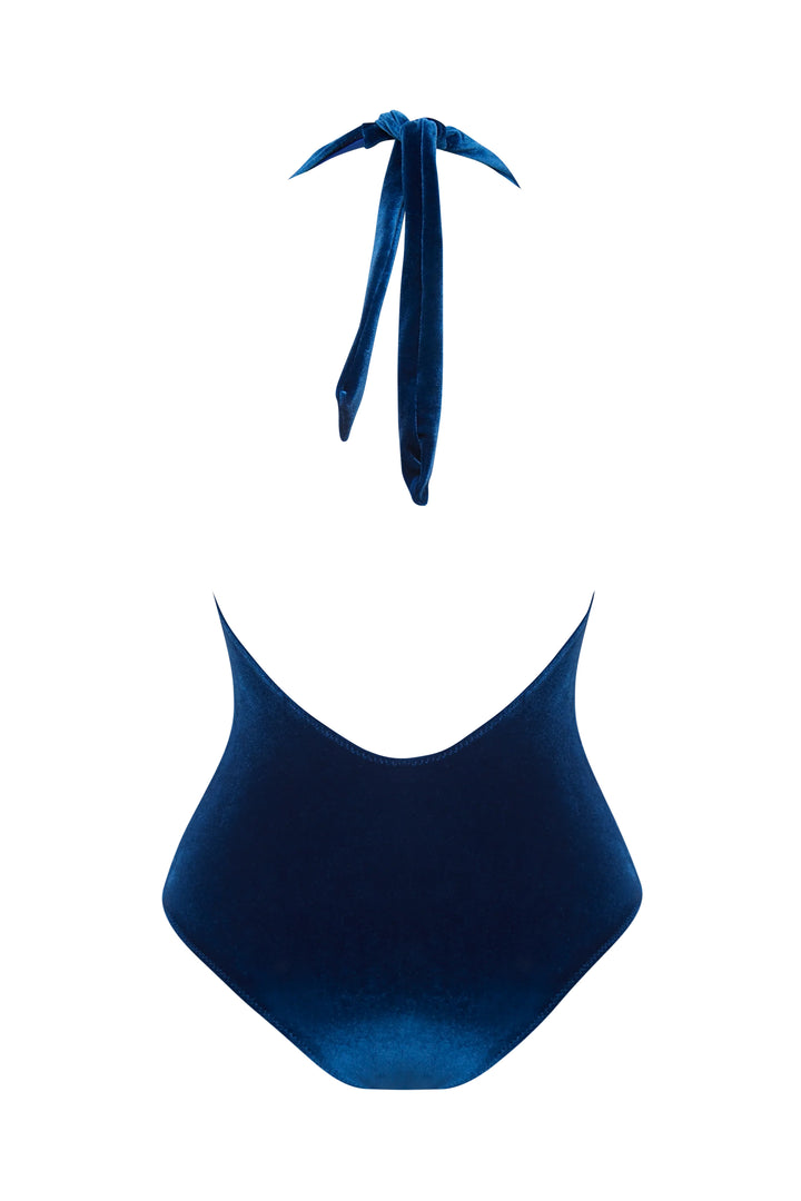 Cool Blue Velvet Swimsuit