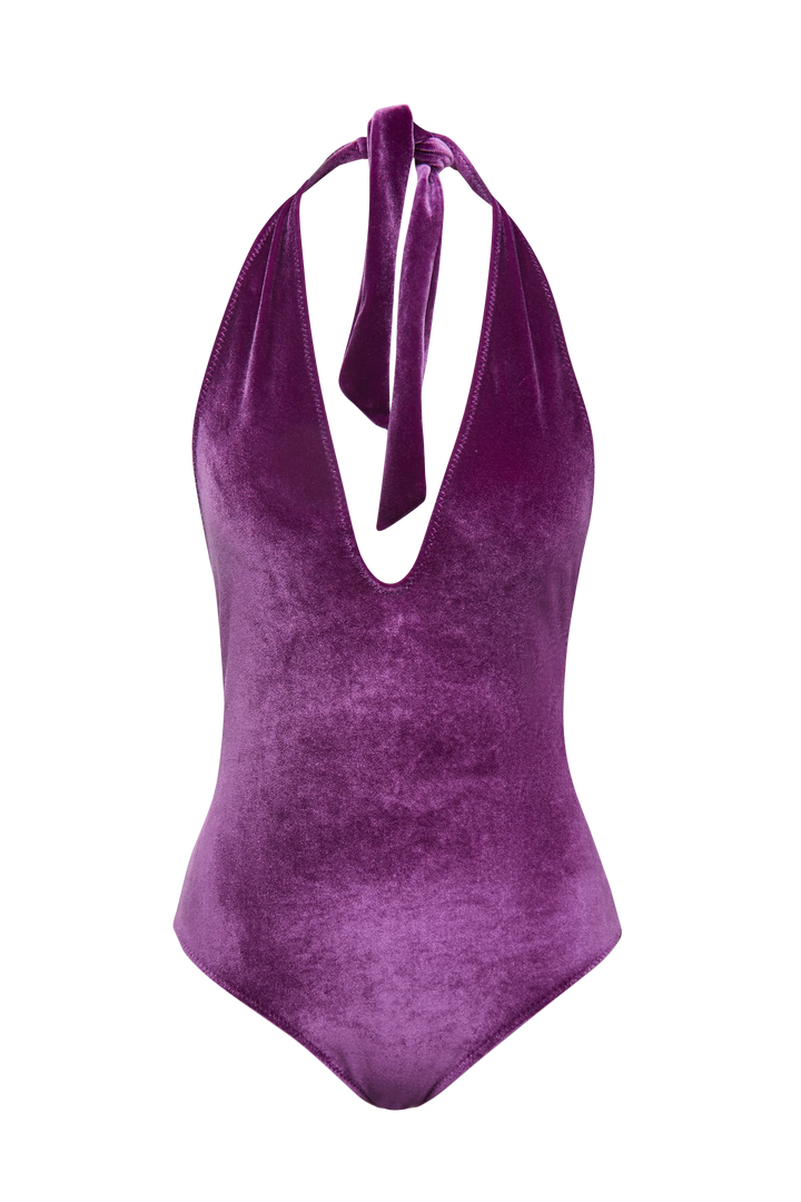 Cool Pink Velvet Swimsuit