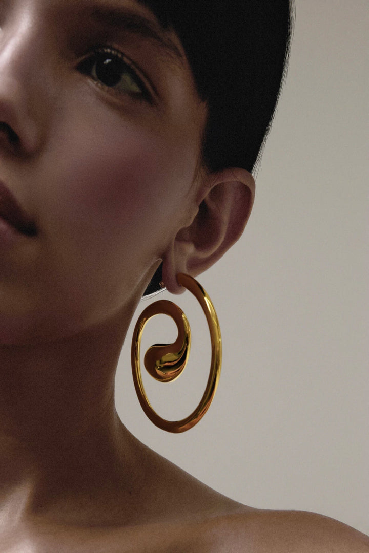 Buddy Hoop Earrings in Gold